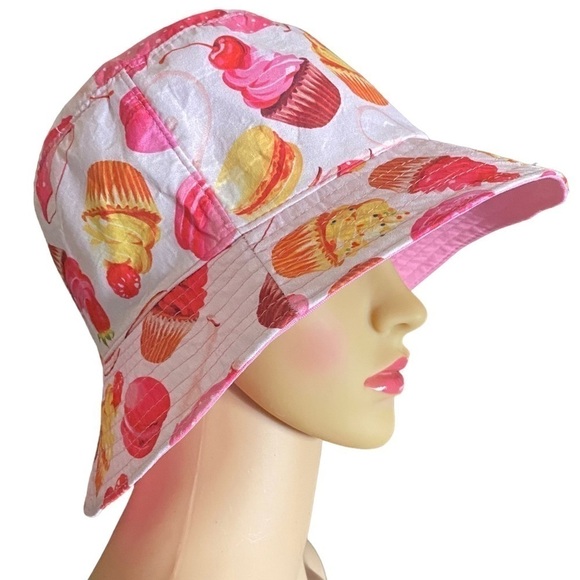 Printed Bucket Hat Pink & White Barbicore Print M/L 3” B… - Picture 1 of 8